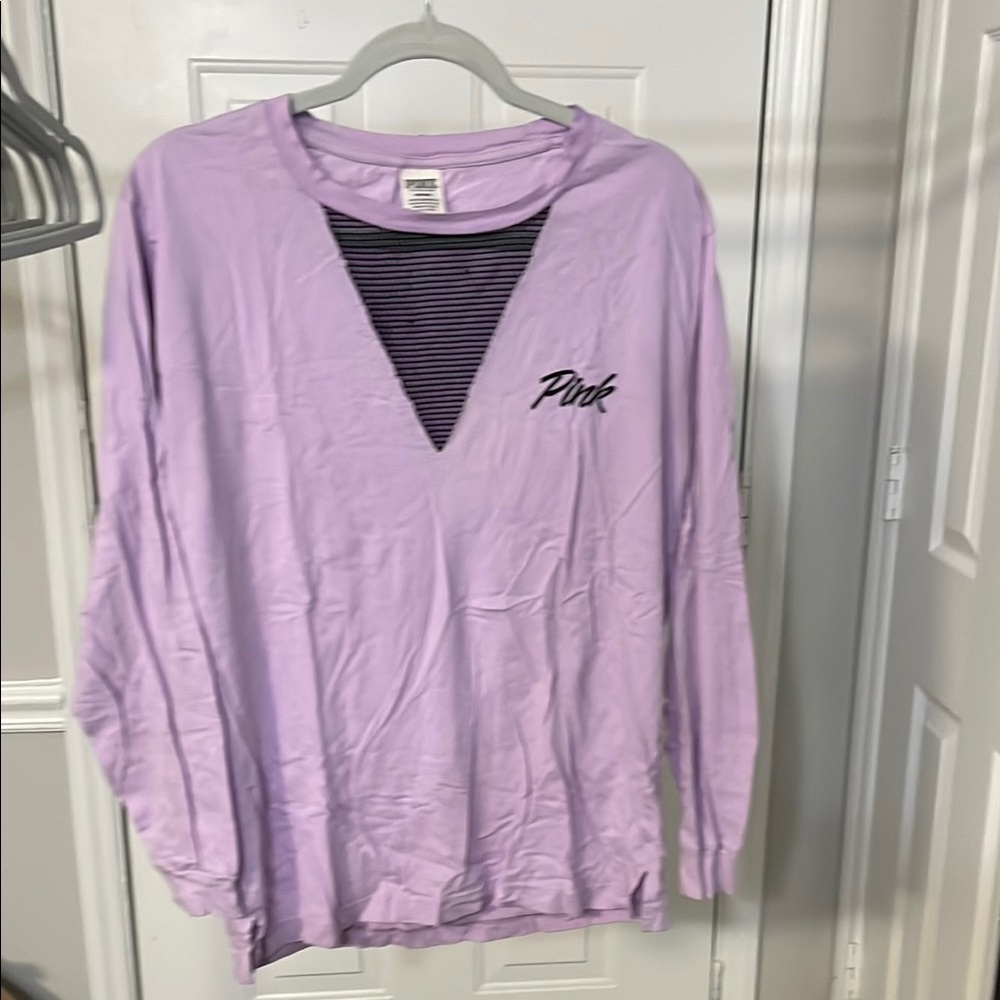 PINK Victoria's Secret Lavender Long Sleeve Top